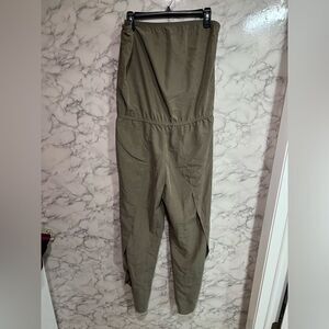 Drew Strapless Sage Jumpsuit Size L